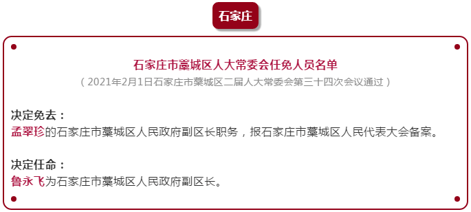 河北省领导层新变化及最新任免动态